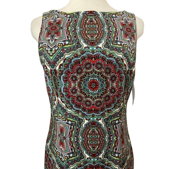 London Times Floral Sleeveless Sheath Dress Size 4 - Picture 5 of 9